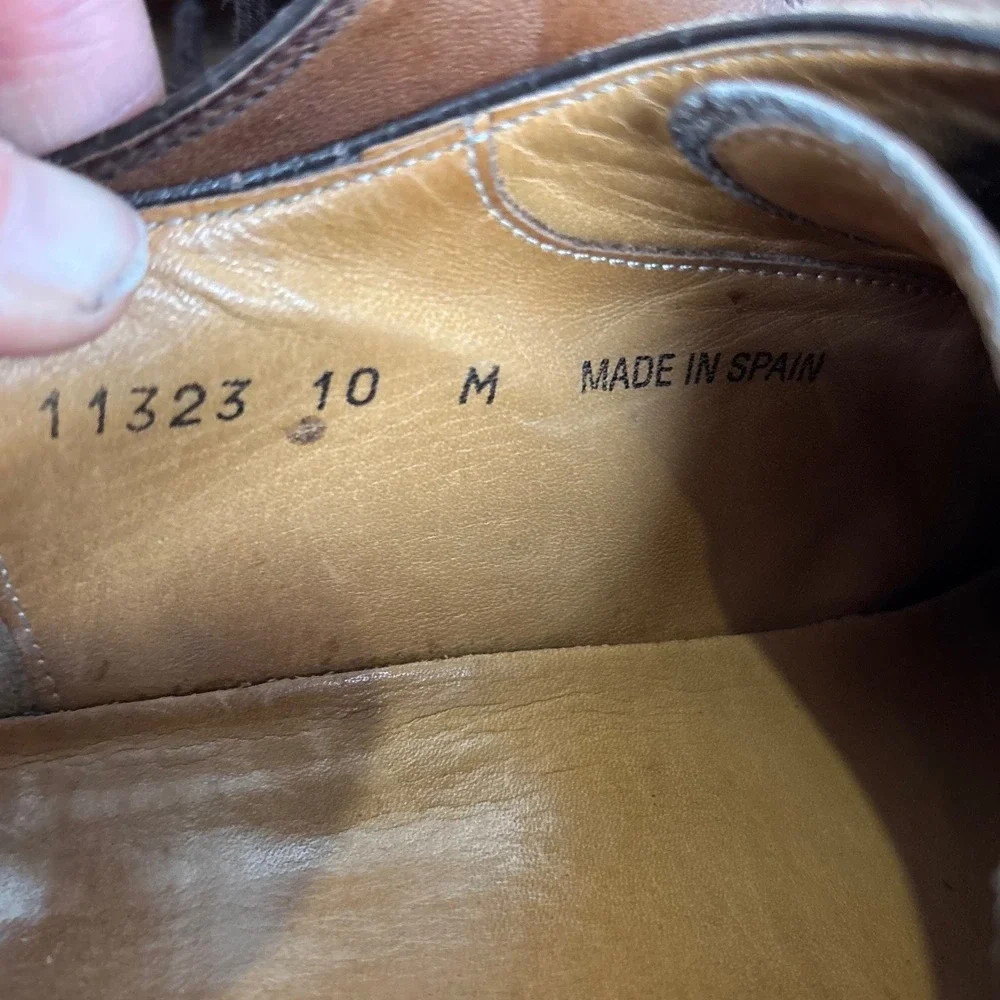 Magnanni Mens 11323 Split Toe Derby Shoes Brown Leather Made in Spain 10 M